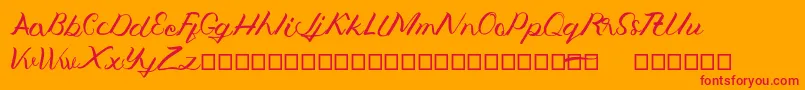 Jengmudy Font – Red Fonts on Orange Background