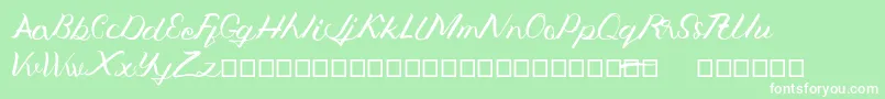 Jengmudy Font – White Fonts on Green Background