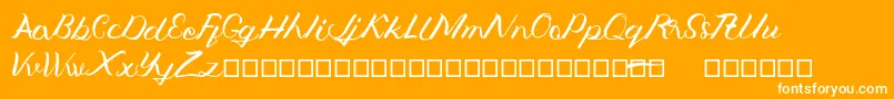 Jengmudy Font – White Fonts on Orange Background