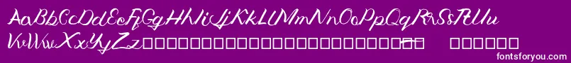 Jengmudy-fontti – valkoiset fontit violetilla taustalla