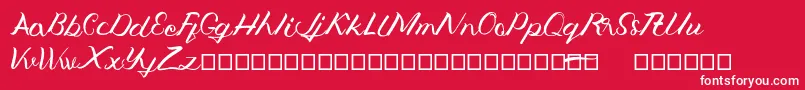 Jengmudy Font – White Fonts on Red Background