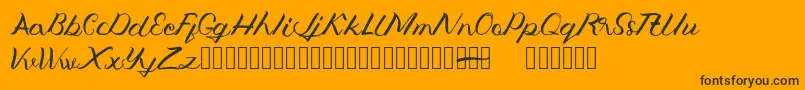 Jengmudy Font – Black Fonts on Orange Background