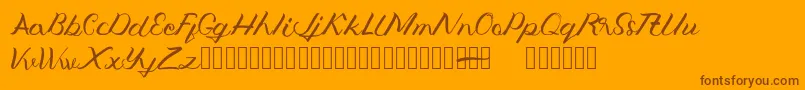 Jengmudy Font – Brown Fonts on Orange Background