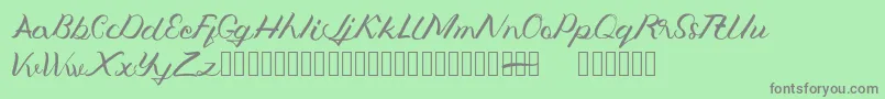 Jengmudy Font – Gray Fonts on Green Background