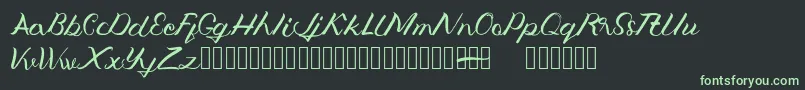 Jengmudy Font – Green Fonts on Black Background