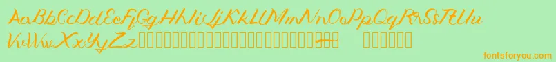 Jengmudy Font – Orange Fonts on Green Background