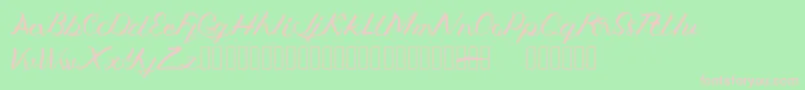 Jengmudy Font – Pink Fonts on Green Background