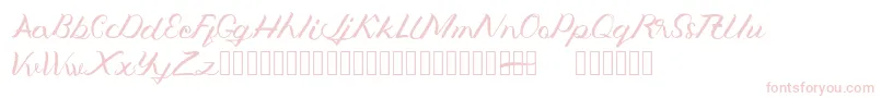 Jengmudy-Schriftart – Rosa Schriften auf weißem Hintergrund