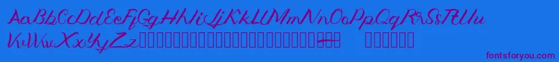 Jengmudy Font – Purple Fonts on Blue Background