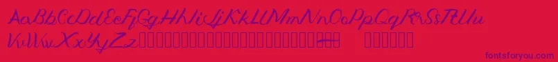 Jengmudy Font – Purple Fonts on Red Background