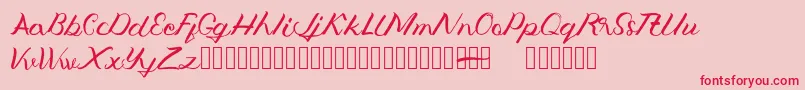 Jengmudy Font – Red Fonts on Pink Background