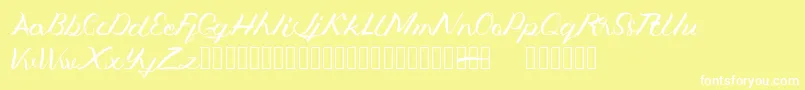 Jengmudy Font – White Fonts on Yellow Background