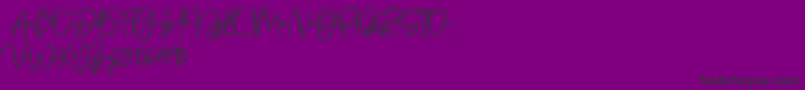 Jenifa free-Schriftart – Schwarze Schriften auf violettem Hintergrund