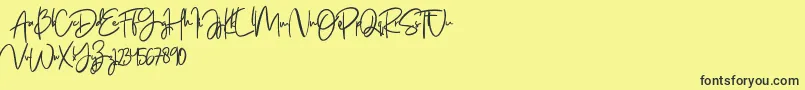 Jenifa free Font – Black Fonts on Yellow Background