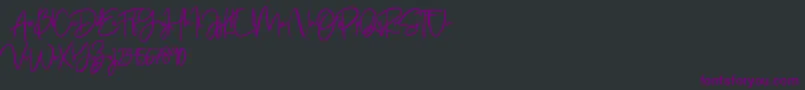Jenifa free Font – Purple Fonts on Black Background