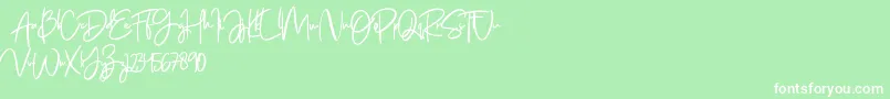 Jenifa free Font – White Fonts on Green Background