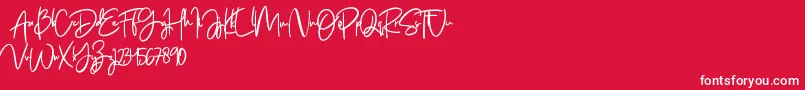 Jenifa free Font – White Fonts on Red Background