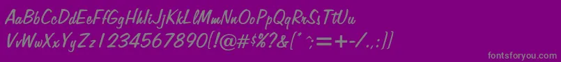 Jenkins Font – Gray Fonts on Purple Background