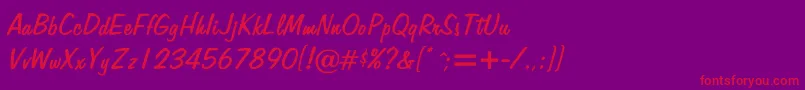 Jenkins Font – Red Fonts on Purple Background