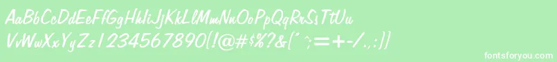 Jenkins Font – White Fonts on Green Background