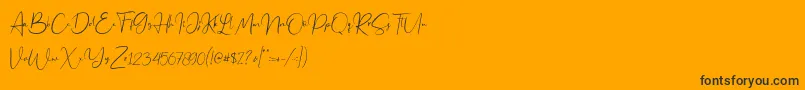 Шрифт Jennifer demo – чёрные шрифты на оранжевом фоне