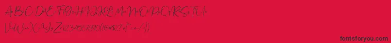 フォントJennifer demo – 赤い背景に黒い文字