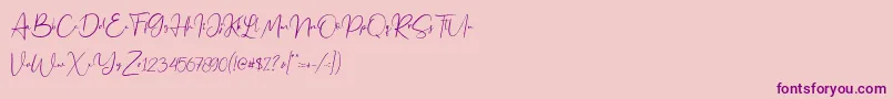 Шрифт Jennifer demo – фиолетовые шрифты на розовом фоне