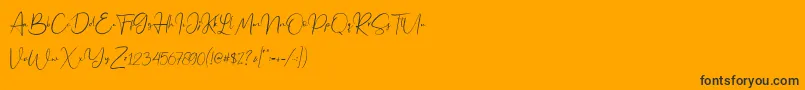 Jennifer demo Font – Black Fonts on Orange Background