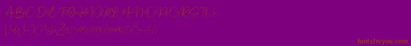 Jennifer demo Font – Brown Fonts on Purple Background