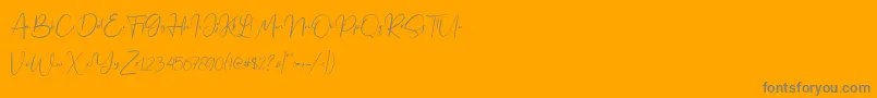 Jennifer demo Font – Gray Fonts on Orange Background