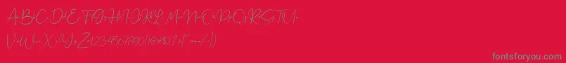 fuente Jennifer demo – Fuentes Grises Sobre Fondo Rojo