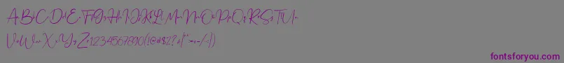 Jennifer demo Font – Purple Fonts on Gray Background