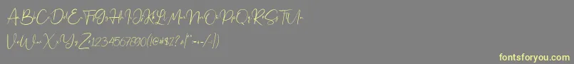 Jennifer demo Font – Yellow Fonts on Gray Background