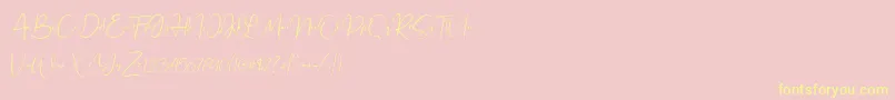Jennifer demo Font – Yellow Fonts on Pink Background