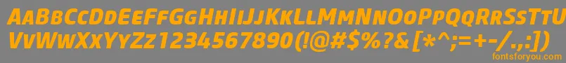 CoreSansMSc75ExtraboldItalic Font – Orange Fonts on Gray Background