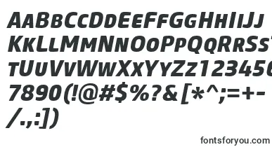  CoreSansMSc75ExtraboldItalic font