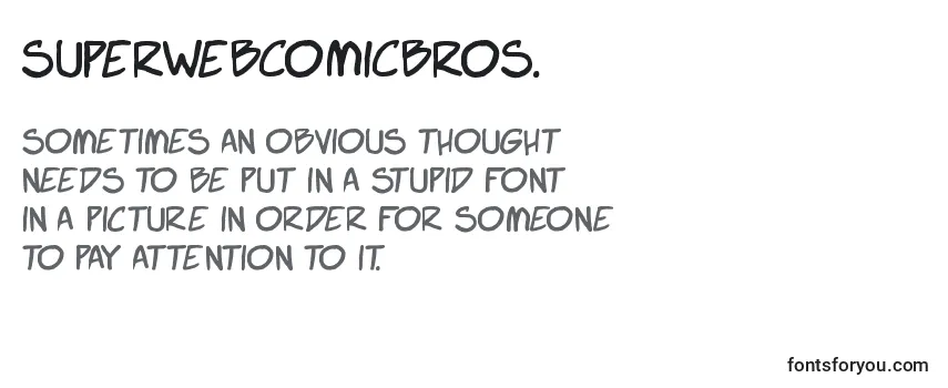 SuperWebcomicBros. Font