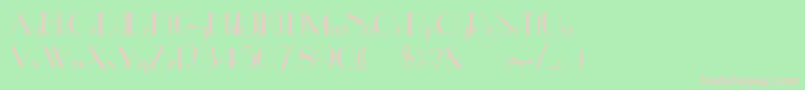 Jenny Font – Pink Fonts on Green Background