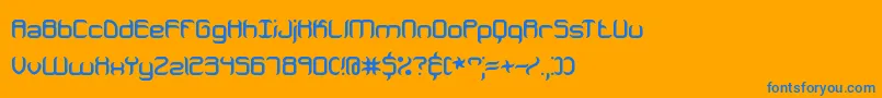 フォントjeopardi – オレンジの背景に青い文字