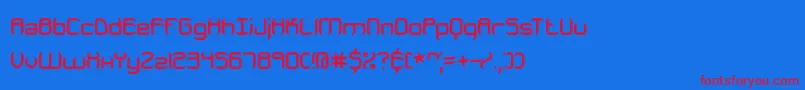 jeopardi Font – Red Fonts on Blue Background