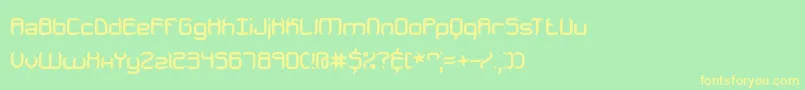フォントjeopardi – 黄色の文字が緑の背景にあります