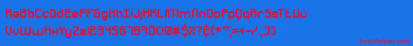 jeopardt Font – Red Fonts on Blue Background