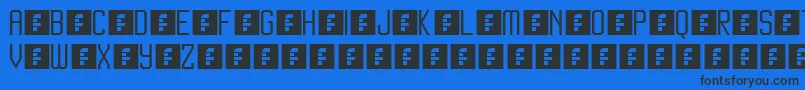 Jersey Slim Font – Black Fonts on Blue Background
