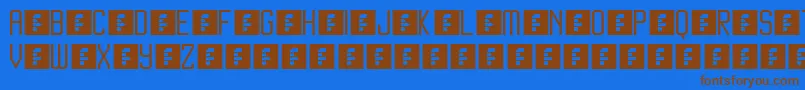Lisätietoja Jersey Slim-fontista Jersey Slim-fontti – ruskeat fontit sinisellä taustalla