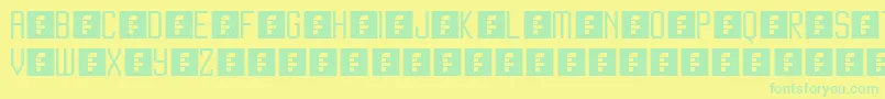 Jersey Slim Font – Green Fonts on Yellow Background