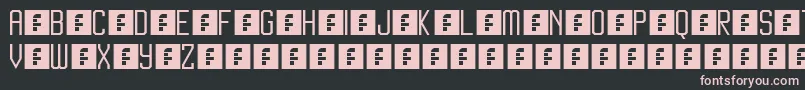 Czcionka Jersey Slim – różowe czcionki na czarnym tle