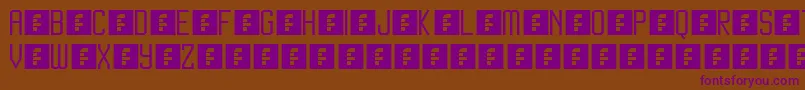 Jersey Slim Font – Purple Fonts on Brown Background