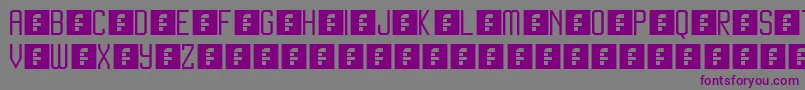 Jersey Slim-Schriftart – Violette Schriften auf grauem Hintergrund
