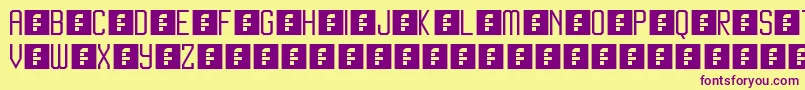 Jersey Slim Font – Purple Fonts on Yellow Background