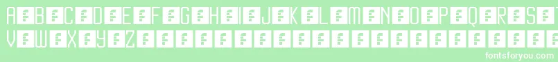 Jersey Slim-Schriftart – Weiße Schriften auf grünem Hintergrund